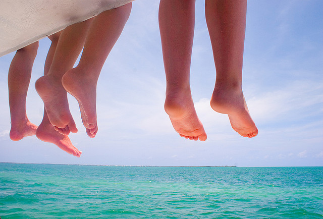 day at the beach and an at home pedicure