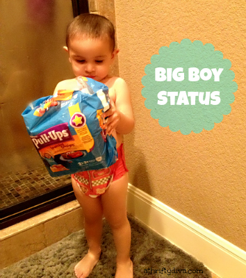 boy wearing huggies pull ups