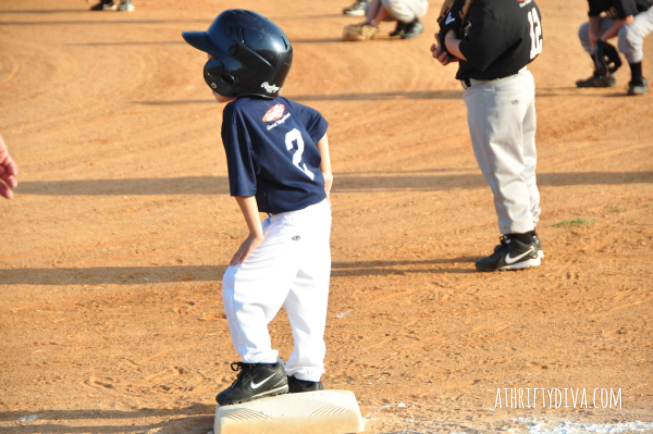 getting to first base is half the battle afternoon at the ballpark  Tee ball  Snapple SnapTea #SnapTea #cbias #shop