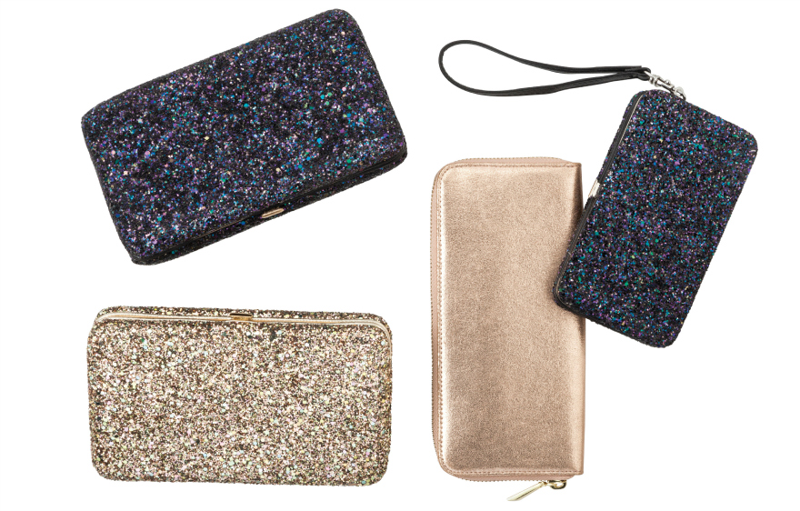 Glitter Women's Wallet Kiss Lock Clasp Gold- Merona™