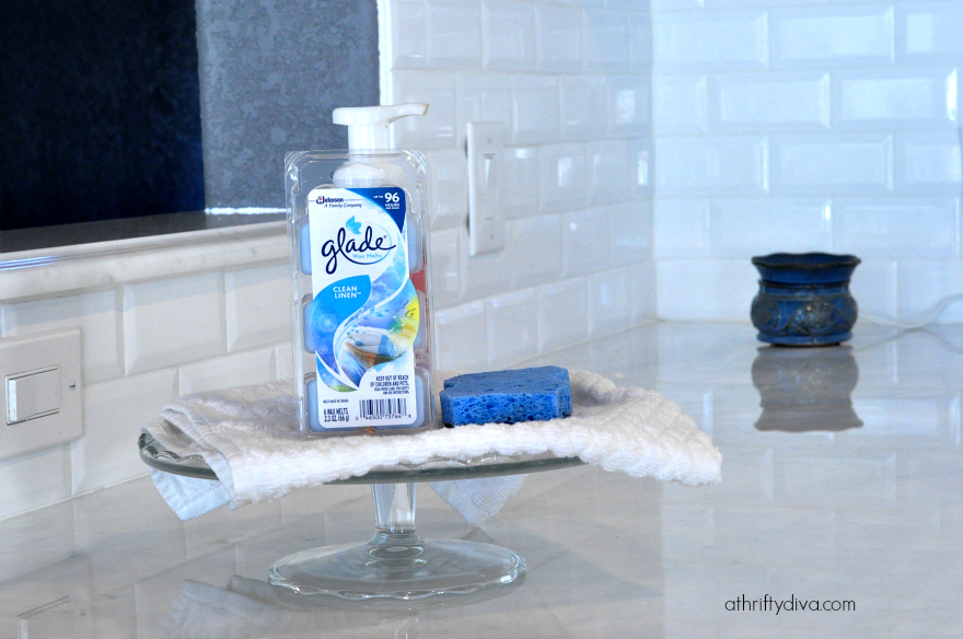 countertops with Glade® Clean Linen® Wax Melts