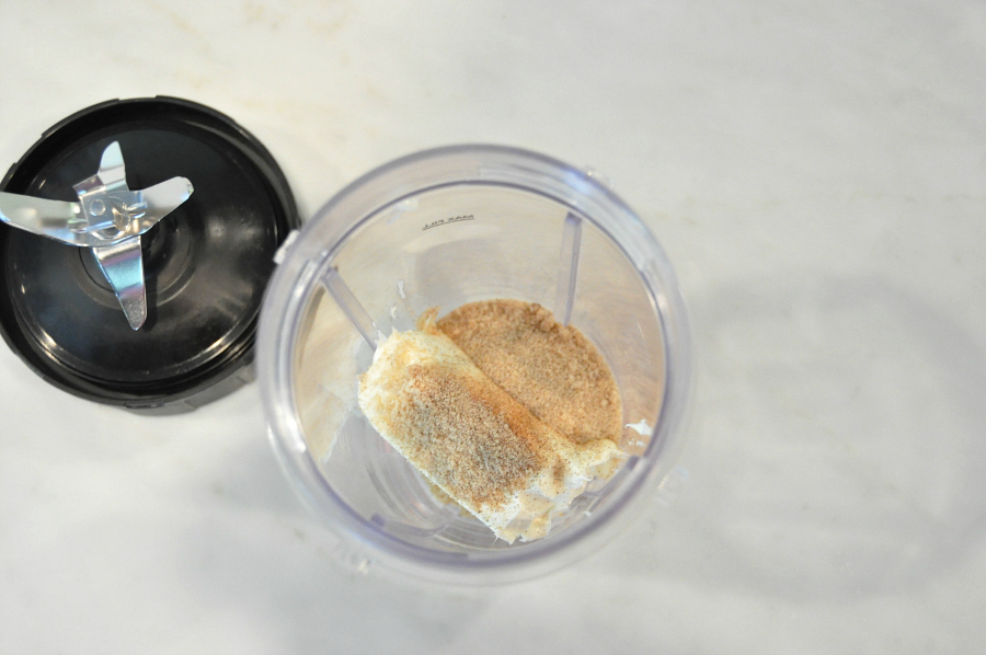Dia del niño! Sweet Plantain Quesadilla Recipe #ConMasSabor step one mix cream cheese