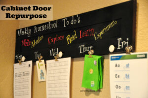 Repurposing Cabinet Doors into Weekly To Do