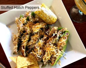 stuffed hatch peppers plate