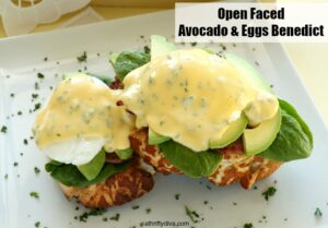 Open Faced Avocado & Eggs Benedict