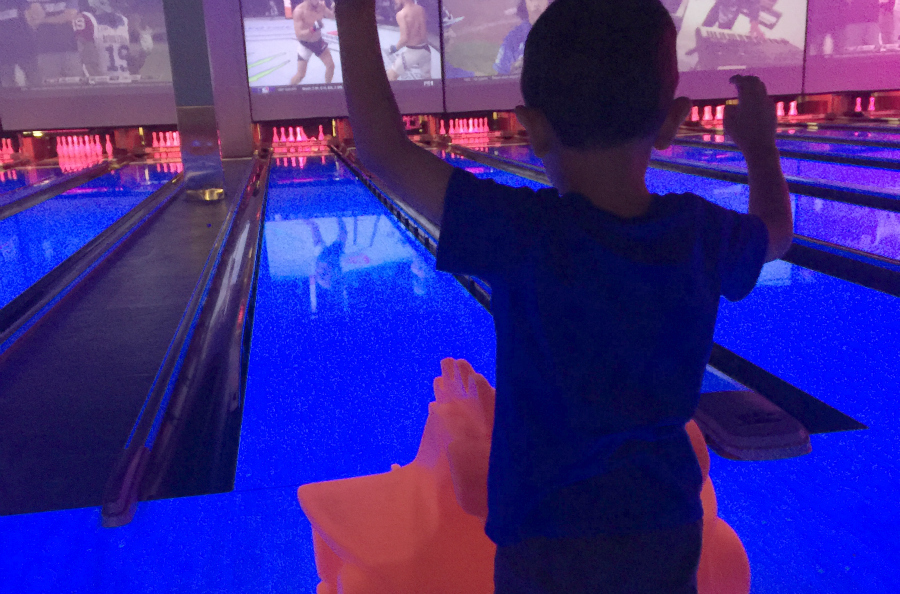 family bowling at main event